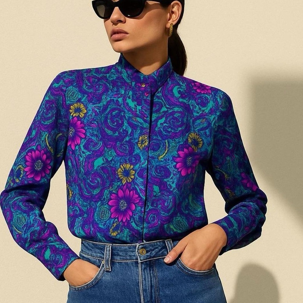 True Vintage MARIANI Shirt Sz 12 (modern M)